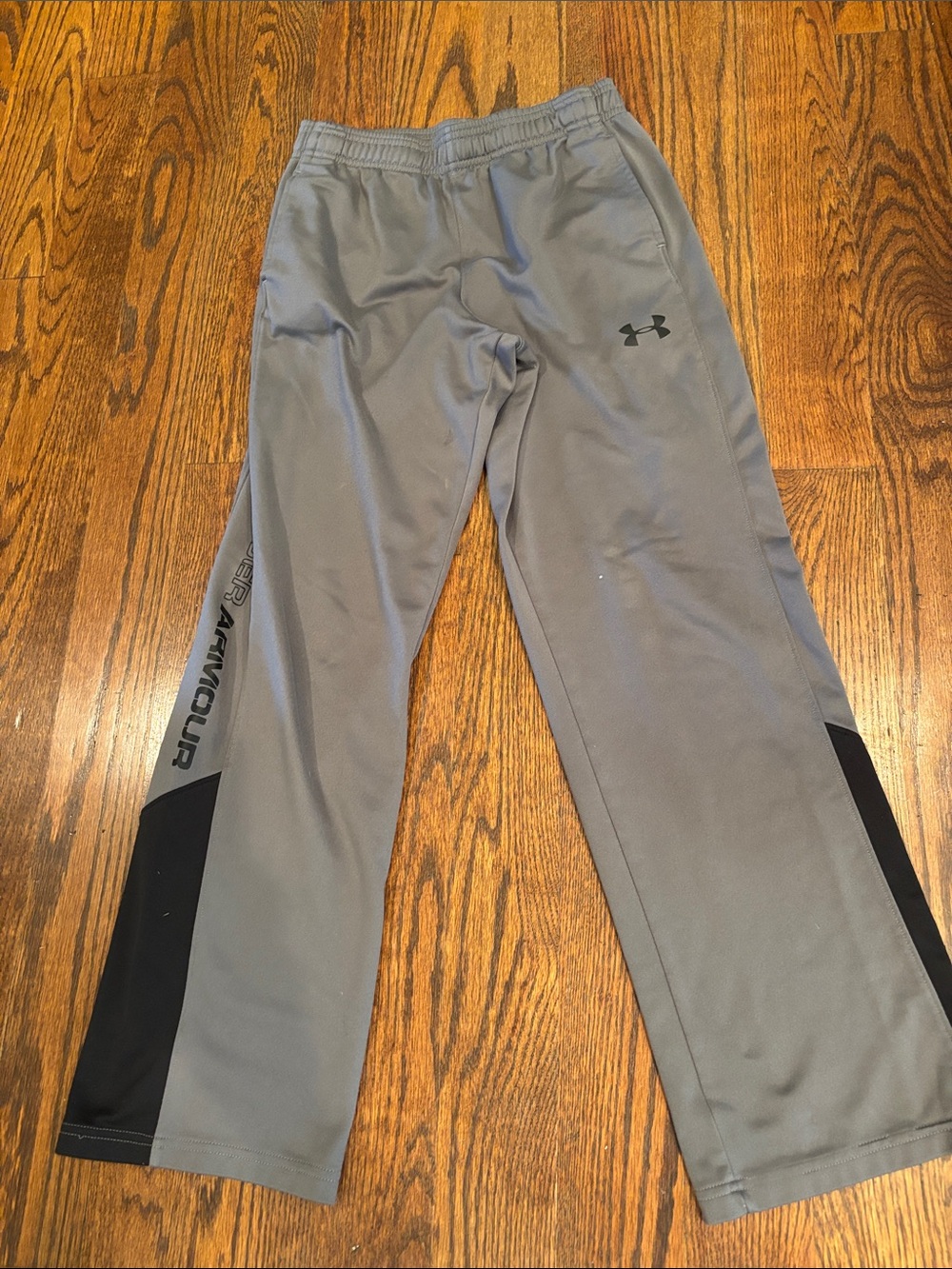 Under Armour Kids Gray Sweatpants with Black Panels